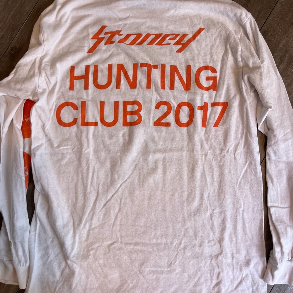 Stoney Hunting Club 2017 White Long Sleeve Tee with Orange Print